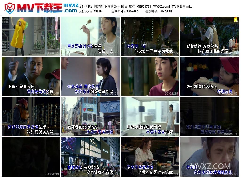 陈建良-不曾辜负你_国语_流行_ME501751